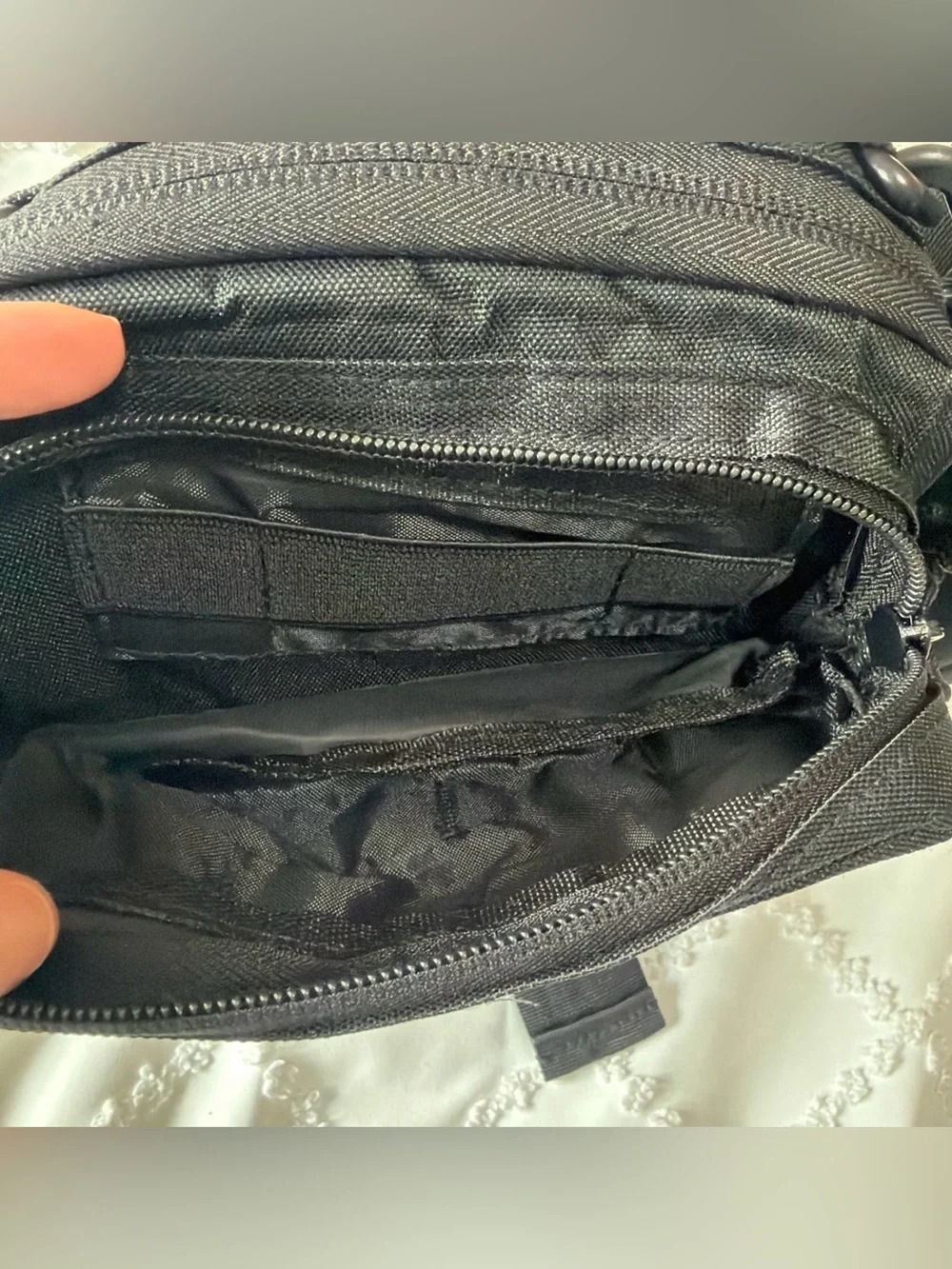 USA EveryDay Carry Sling Tactical Shoulder Bag Military Black Water Bottle Pouch